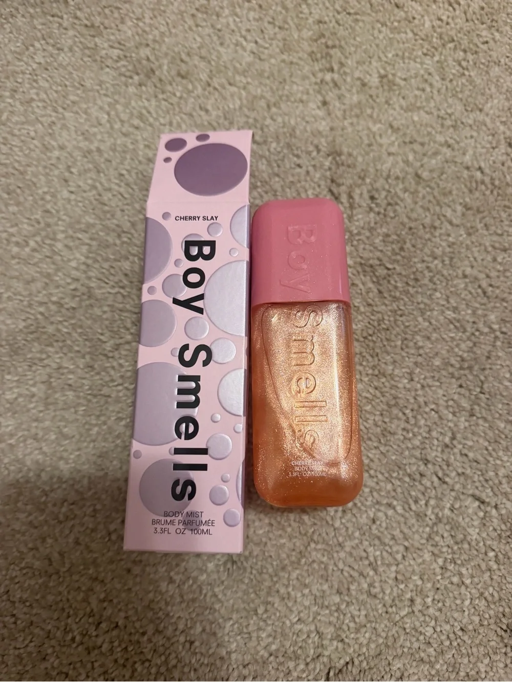 Cherry Slay Boy Smells Shimmering Body Mist - Pink & Peach